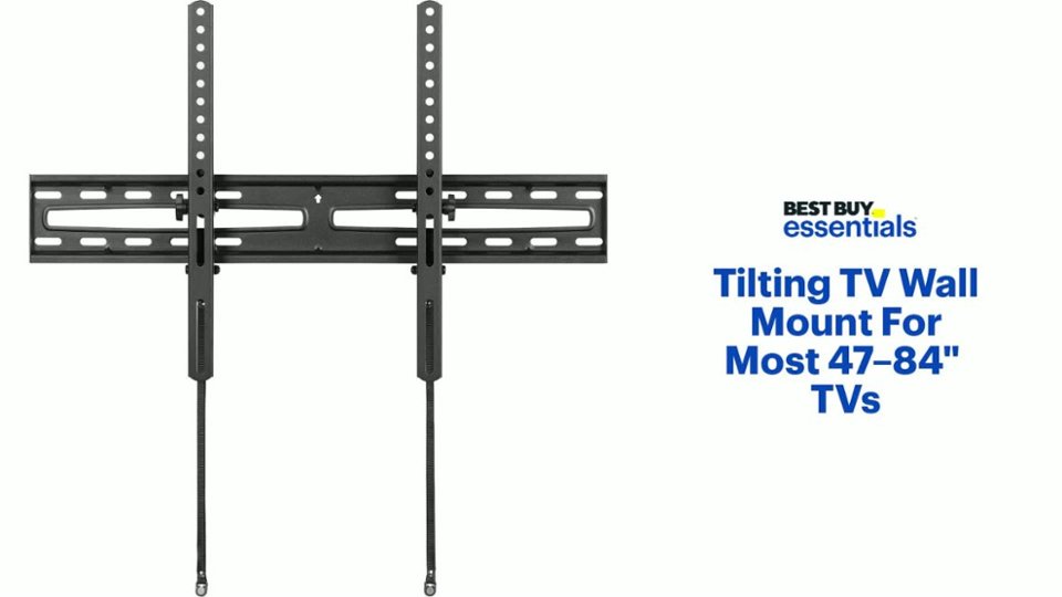 Best Buy essentials™ Tilting TV Wall Mount For Most 47–84" TVs Features video 1 minutes 40 seconds