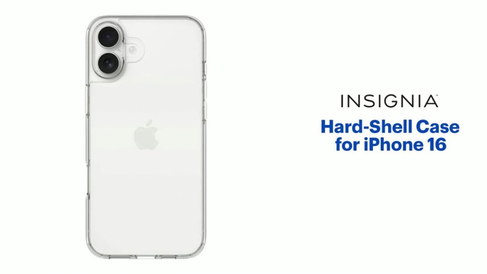 Insignia™ Hard-Shell Case for iPhone 16 Features video 1 minutes 08 seconds