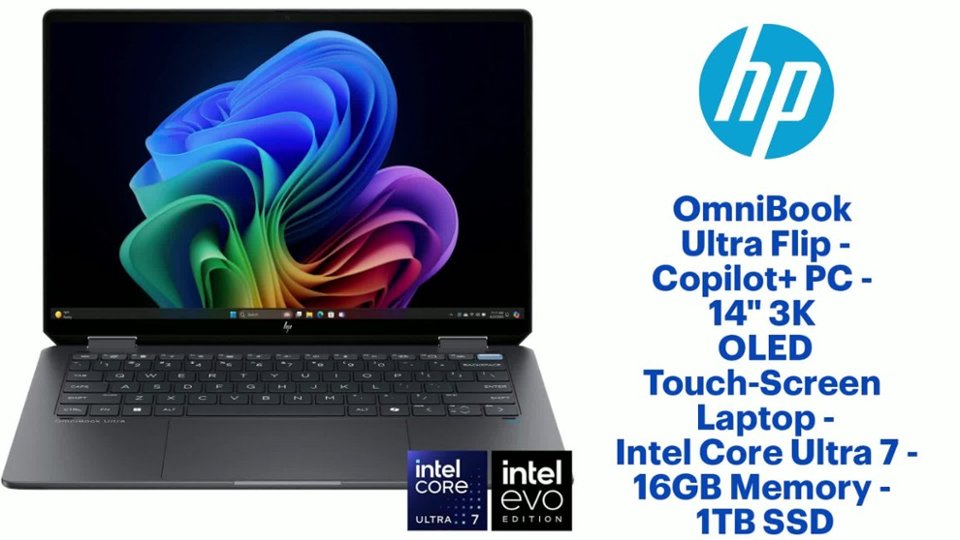 HP OmniBook Ultra Flip - Copilot+ PC - 14" 3K OLED Touch-Screen Laptop Features video 2 minutes 29 seconds