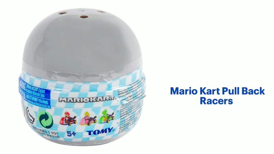 TOMY Mario Kart Pull Back Racers Features video 0 minutes 53 seconds