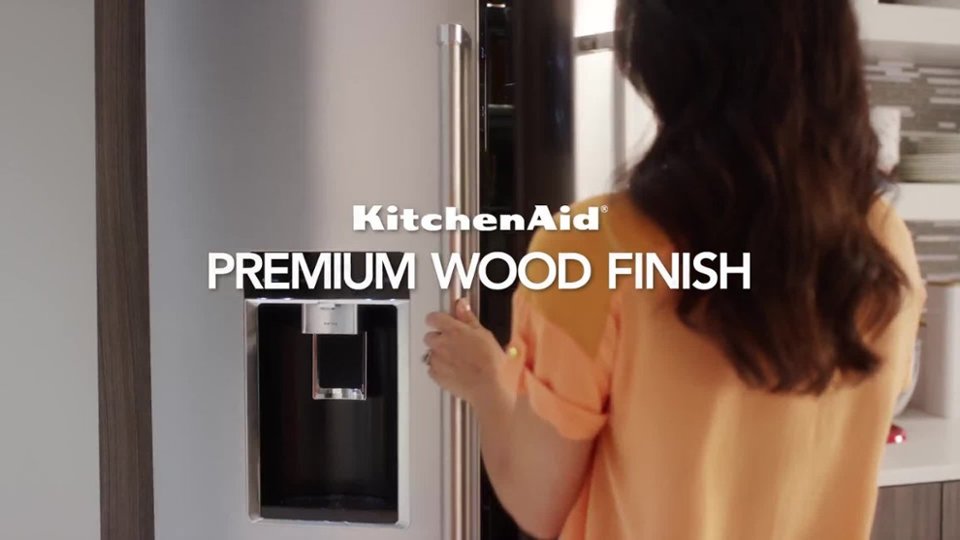 KitchenAid - KRFC704F Wood Finish Product Demo video 0 minutes 22 seconds