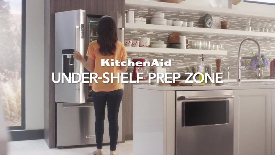 KitchenAid - KRFC704F Under-Shelf Prep Zone Product Demo video 0 minutes 21 seconds