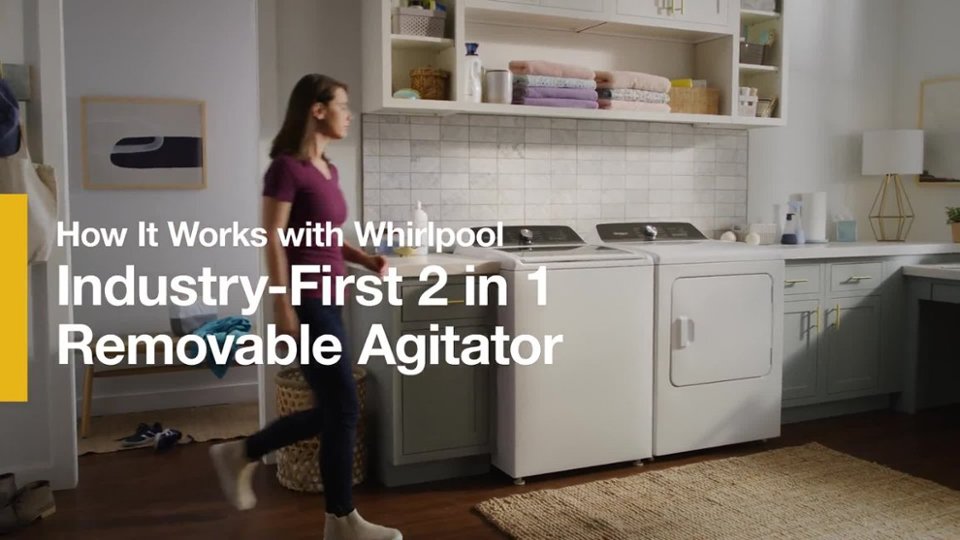 Whirlpool - Remove/Install 2 in 1 Agitator Product Demo video 0 minutes 20 seconds