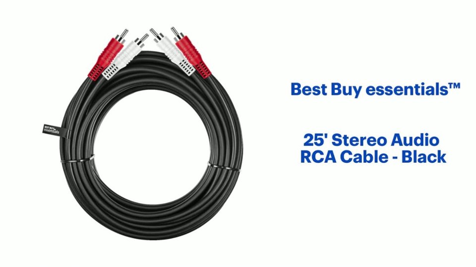 Best Buy essentials™ - 25' Stereo Audio RCA Cable Features video 1 minutes 18 seconds
