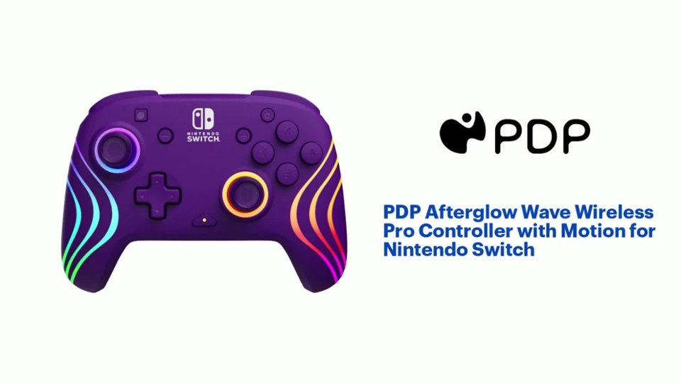 PDP - AfterglowT Wave Wireless Pro Controller with Motion for Nintendo SwitchT, and Nintendo SwitchT - OLED Model - Purple Product Features video 1 minutes 14 seconds