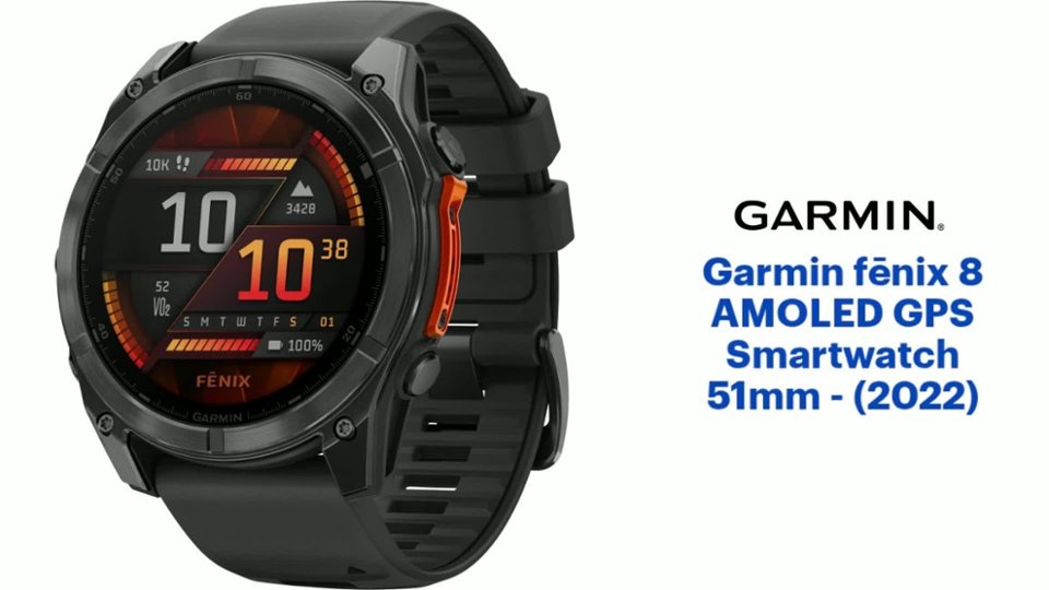 fenix 8 AMOLED GPS Smartwatch video 1 minutes 19 seconds