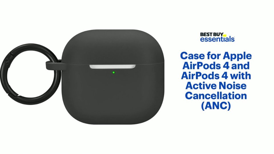 Best Buy essentials™ Case for Apple AirPods 4 and AirPods 4 Features video 1 minutes 05 seconds