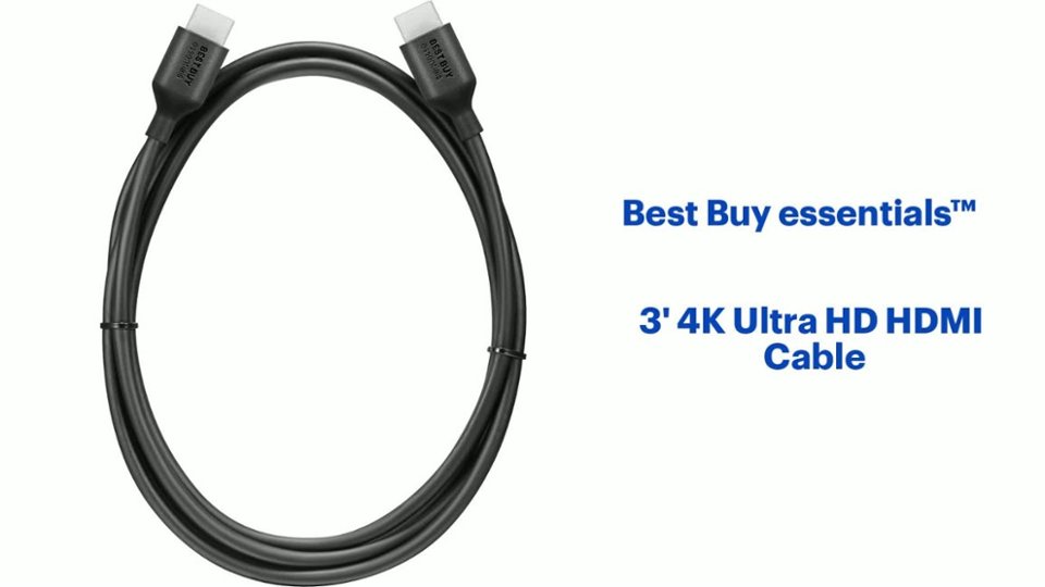 Best Buy essentials™ - 3' 4K Ultra HD HDMI Cable Features video 2 minutes 00 seconds