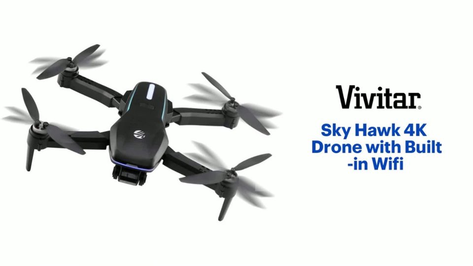 Vivitar - Sky Hawk 4K Drone with Built-in Wifi Product Features video 1 minutes 09 seconds