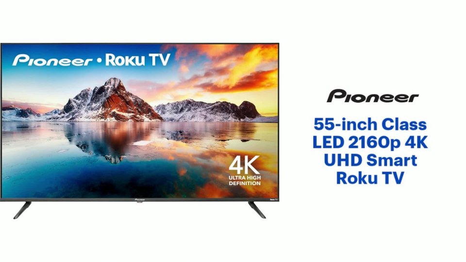 Pioneer - 55-inch Class LED 2160p 4K UHD Smart Roku TV Features video 1 minutes 28 seconds