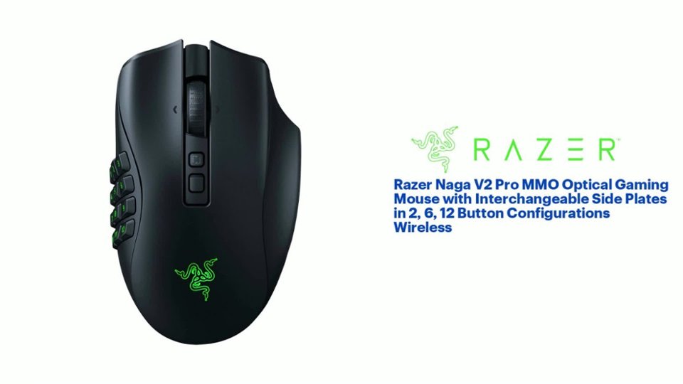Razer Naga V2 Pro MMO Optical Gaming Mouse Features video 1 minutes 17 seconds