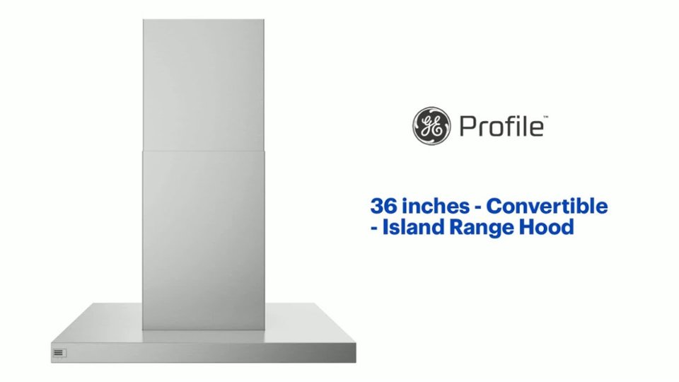 36 inches - Convertible - Island Range Hood - Stainless Steel Features video 1 minutes 24 seconds