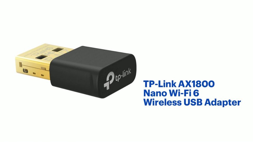 TP-Link - AX1800 Nano Wi-Fi 6 Wireless USB Adapter - Black Product Features video 1 minutes 31 seconds