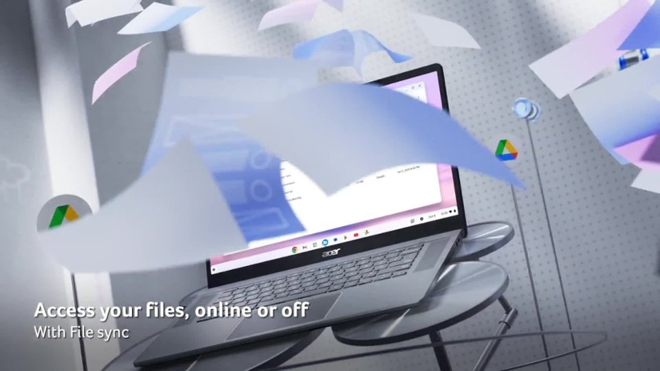 Chromebook Plus 515 Product Features video 0 minutes 42 seconds