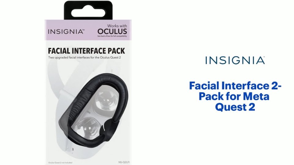 Insignia™ - Facial Interface 2-Pack for Meta Quest 2 Features video 0 minutes 51 seconds