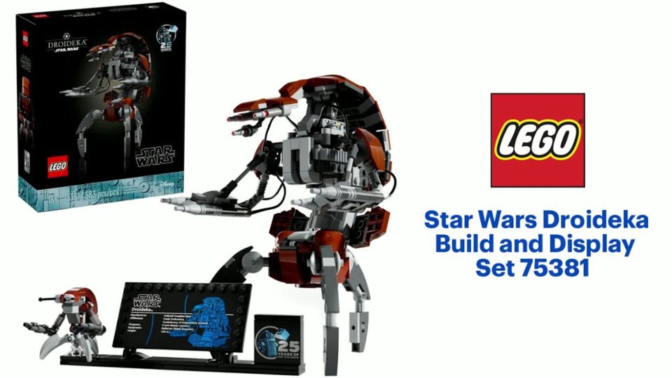LEGO - Star Wars Droideka Build and Display Set 75381 - Multi Product Features video 1 minutes 29 seconds