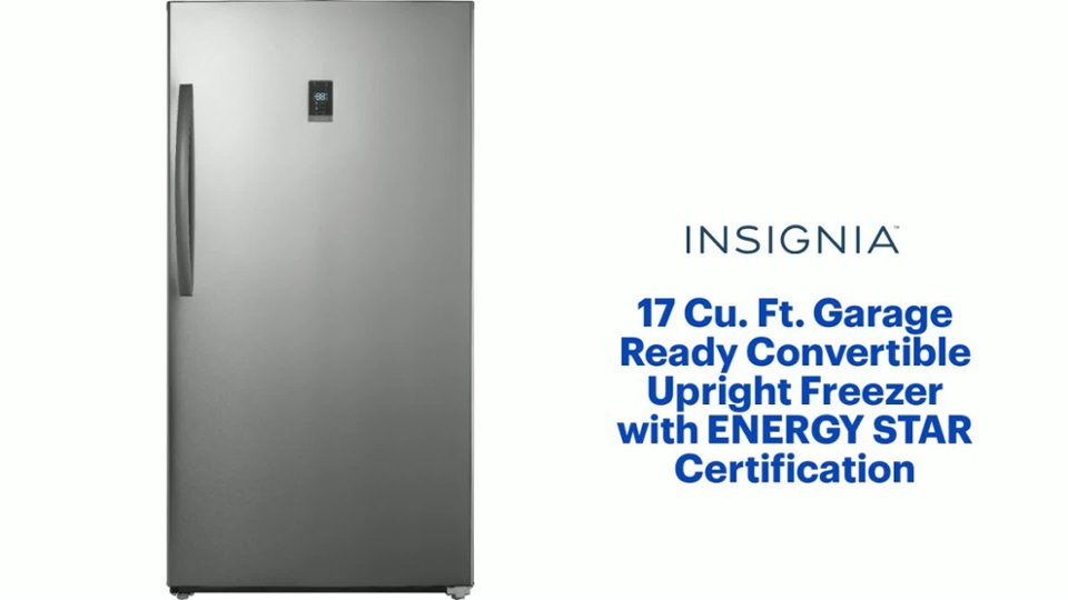 Insignia™ - 17 Cu. Ft. Garage Ready Convertible Upright Freezer with ENERGY STAR Certification Features video 1 minutes 40 seconds