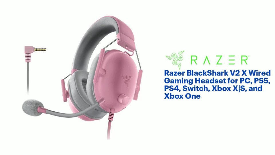 Razer BlackShark V2 X Wired Gaming Headset Features video 1 minutes 10 seconds