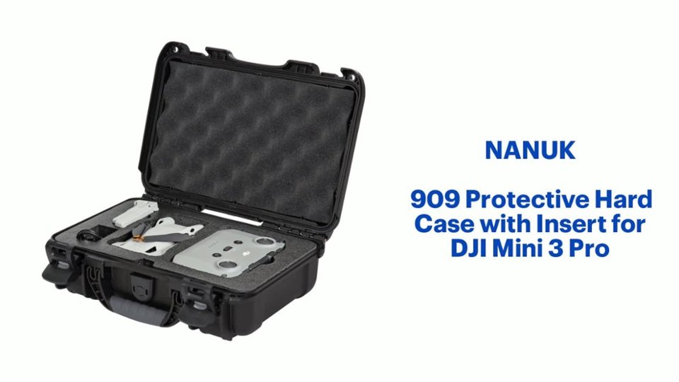 NANUK - 909 Protective Hard Case with Insert for DJI Mini 3 Pro Product Features video 1 minutes 26 seconds