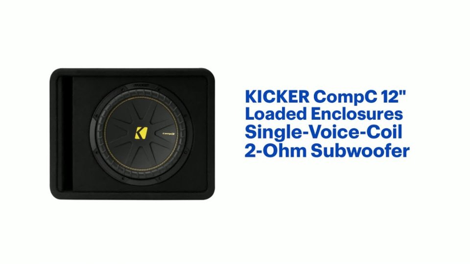 KICKER CompC 12" Loaded Enclosures Single-Voice-Coil 2-Ohm Subwoofer Features video 0 minutes 45 seconds