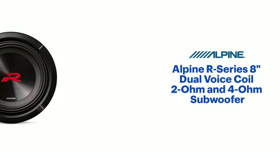 Alpine R-Series 8" Dual Voice Coil 2-Ohm Subwoofer Features video 1 minutes 15 seconds