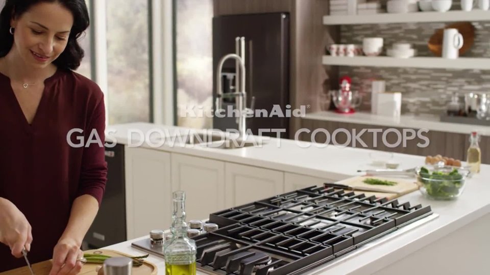 KitchenAid - Gas Downdraft Cooktops Product Info video 1 minutes 38 seconds