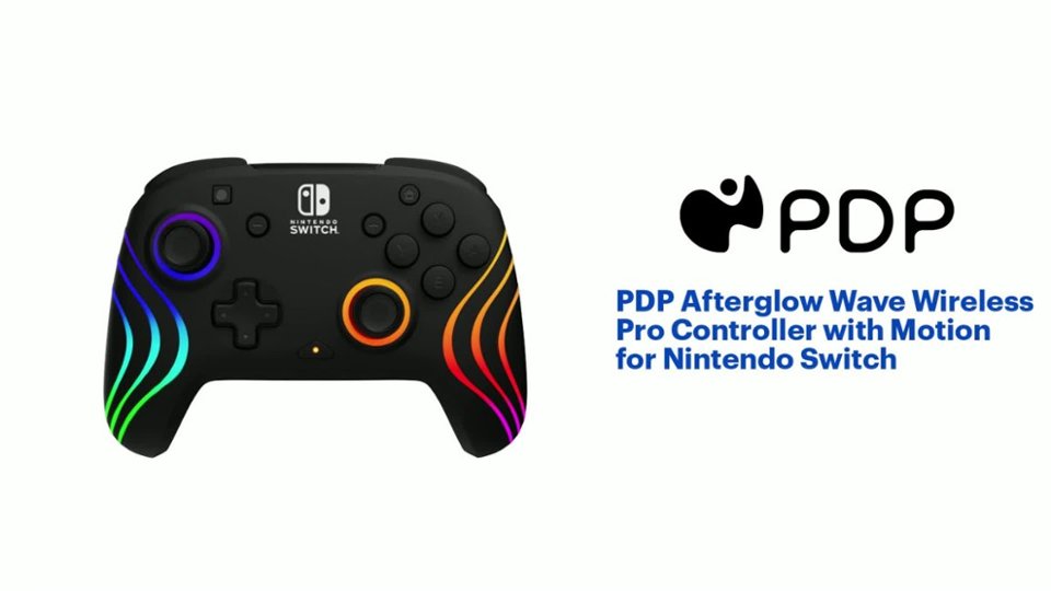 PDP - AfterglowT Wave Wireless Pro Controller with Motion for Nintendo SwitchT, and Nintendo SwitchT - OLED Model - Black Product Features video 1 minutes 14 seconds