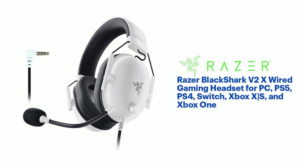 Razer BlackShark V2 X Wired Gaming Headset Features video 1 minutes 24 seconds