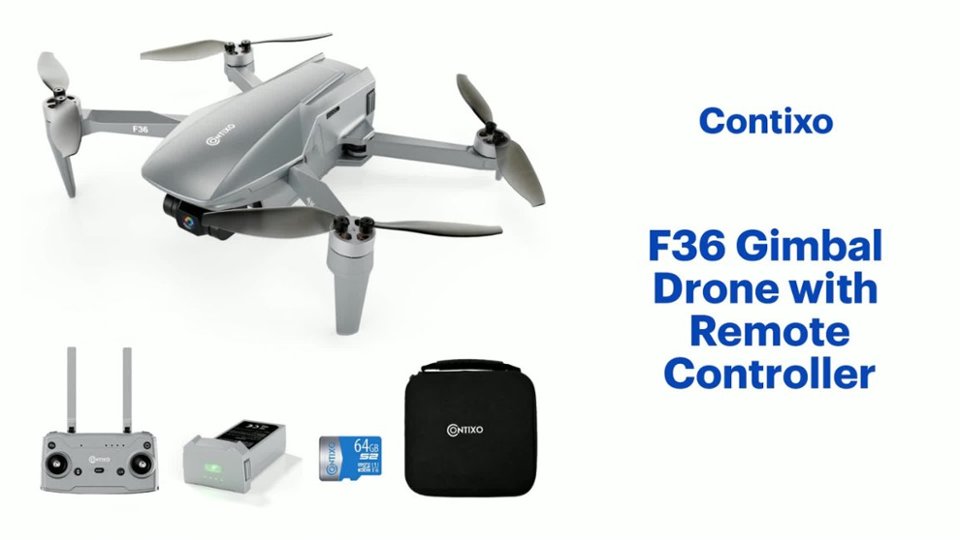 Contixo - F36 Gimbal Drone with Remote Controller Product Features video 1 minutes 12 seconds