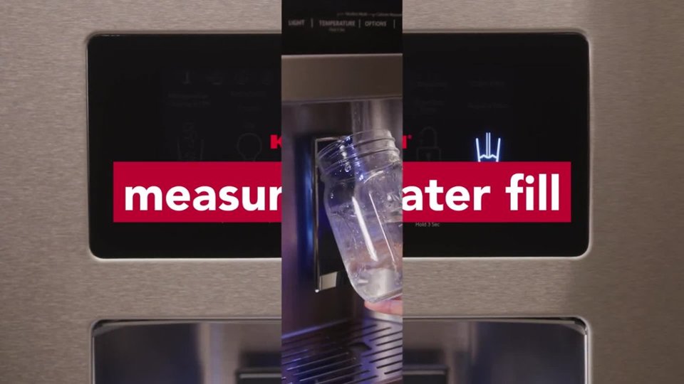 KitchenAid - KRFF577K Measured Water Fill Product Info video 0 minutes 21 seconds