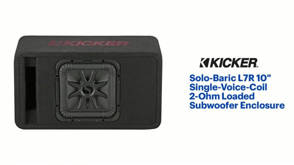 Solo-Baric L7R 10" Single-Voice-Coil 2-Ohm Loaded Subwoofer Enclosure Product Features video 1 minutes 16 seconds