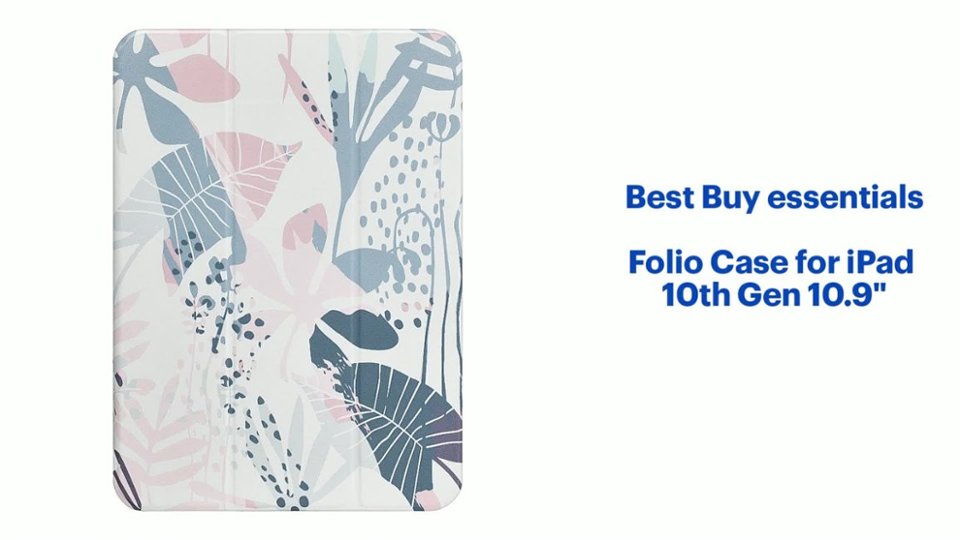 Best Buy essentials™ - Folio Case for iPad 10th Gen 10.9" Features video 1 minutes 15 seconds