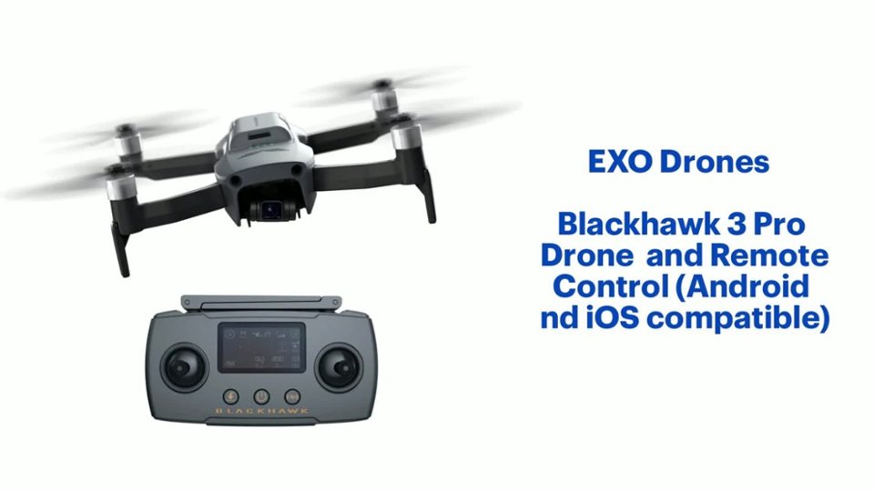 EXO Drones - Blackhawk 3 Pro Drone and Remote Control Product Features video 1 minutes 36 seconds