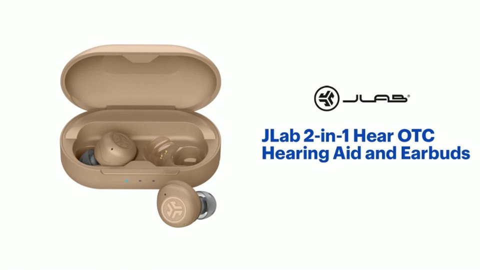 JLab - 2-in-1 Hear OTC Hearing Aid and Earbuds Features video 1 minutes 36 seconds