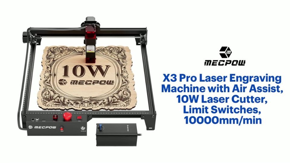 Mecpow - X3 Pro Laser Engraving Machine Features video 1 minutes 30 seconds