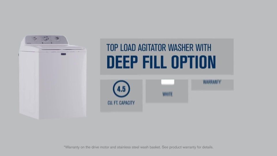 Maytag - MVW4505MW Product Info video 0 minutes 43 seconds