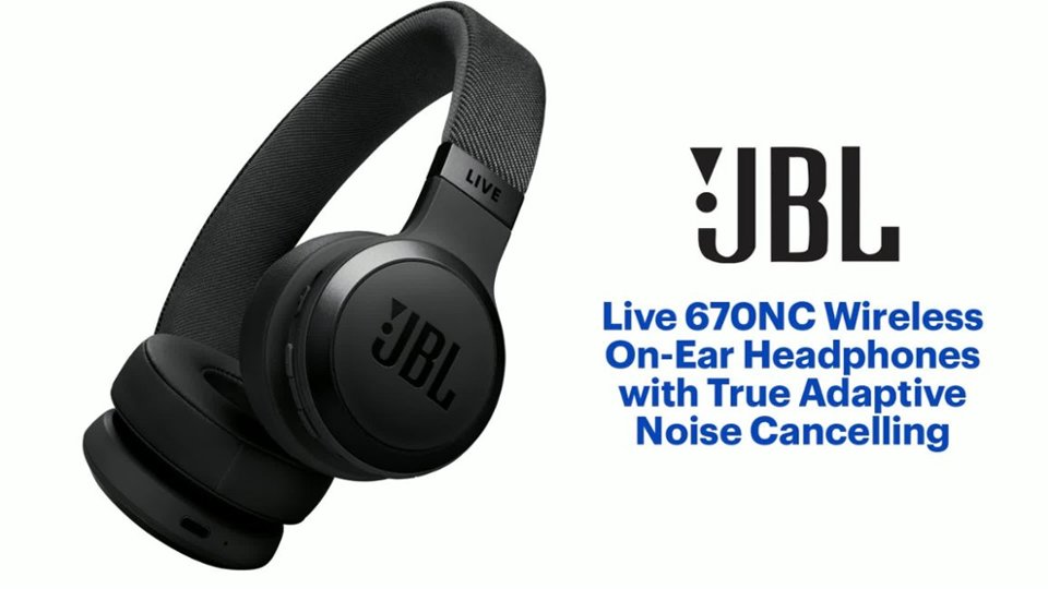 JBL - Live 670NC Wireless On-Ear Headphones Features video 2 minutes 17 seconds