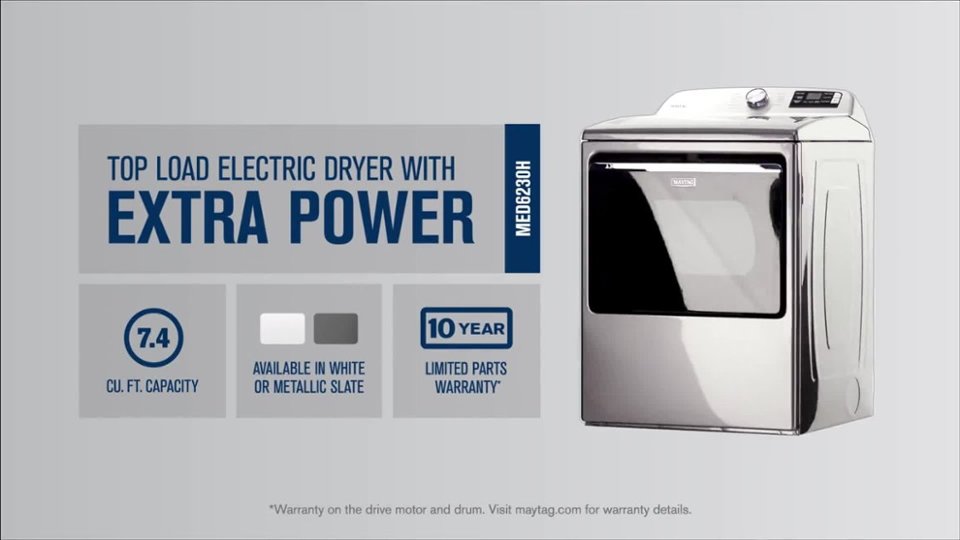 Maytag - MED6230H Dryer Product Info video 0 minutes 40 seconds