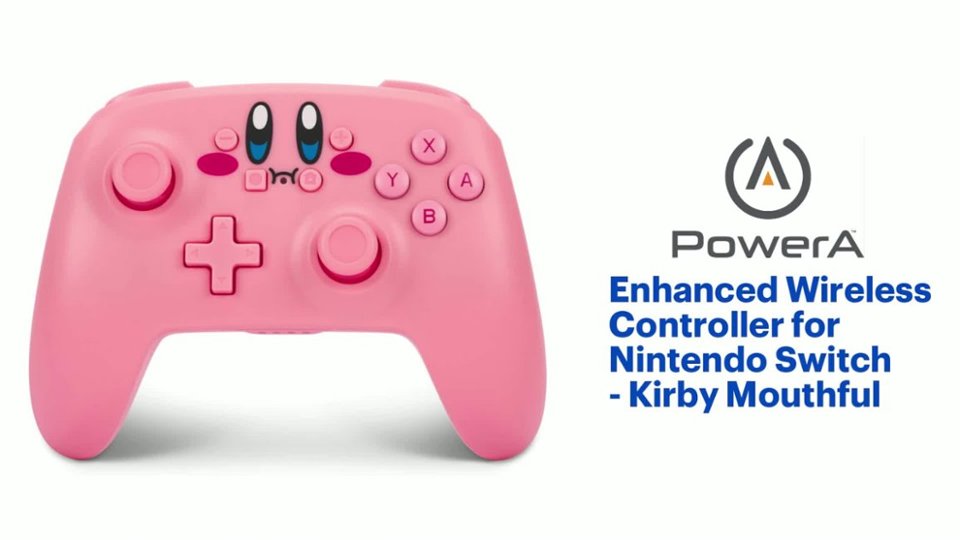 Enhanced Wireless Controller for Nintendo Switch - Kirby Mouthful Product Features video 1 minutes 04 seconds