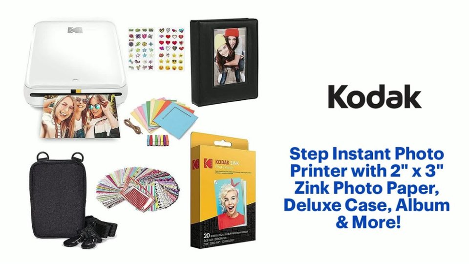 Kodak - Step Instant Photo Printer with 2" x 3" video 0 minutes 54 seconds