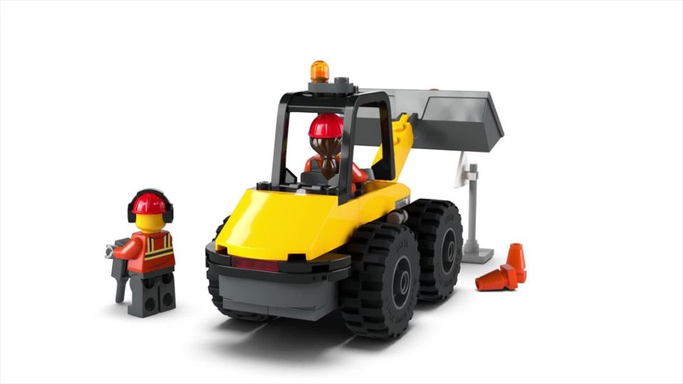 260 Spin of City Yellow Construction Wheel Loader Building Toy video 0 minutes 07 seconds