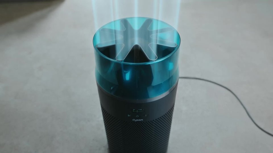 Dyson HushJet Purifier Compact air purifier in White/Silver video 0 minutes 21 seconds