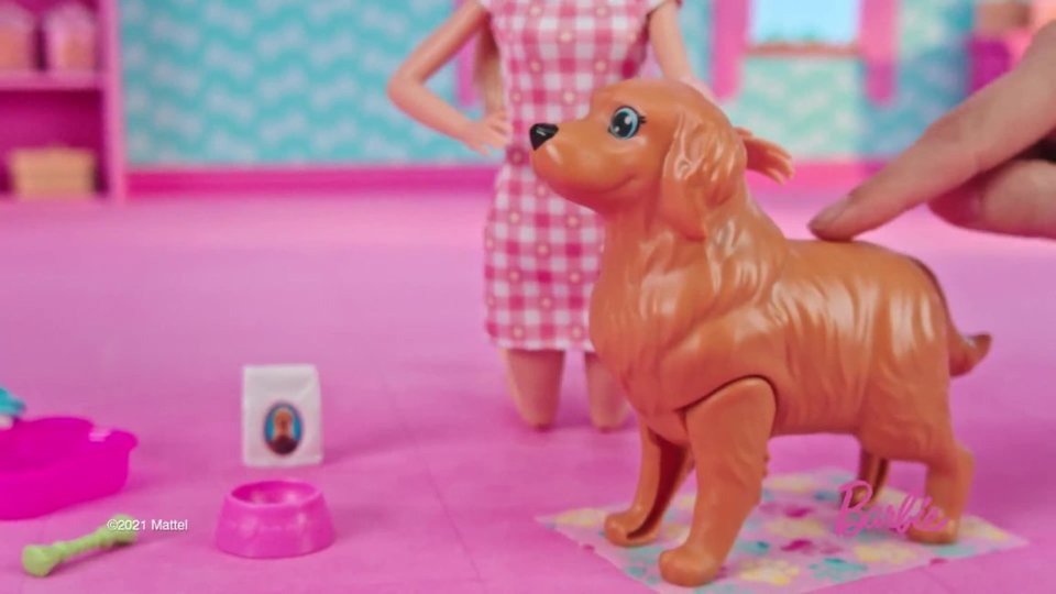 Barbie with dog and puppies best sale