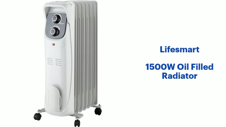 1500W Oil Filled Radiator Features video 1 minutes 06 seconds