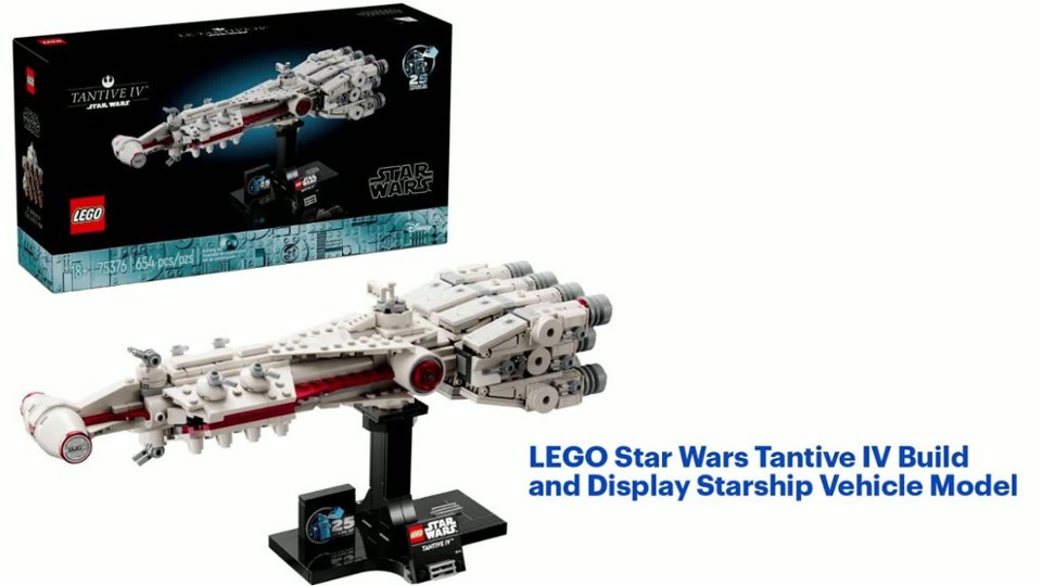 LEGO - Star Wars Tantive IV Build and Display Model Features video 1 minutes 09 seconds