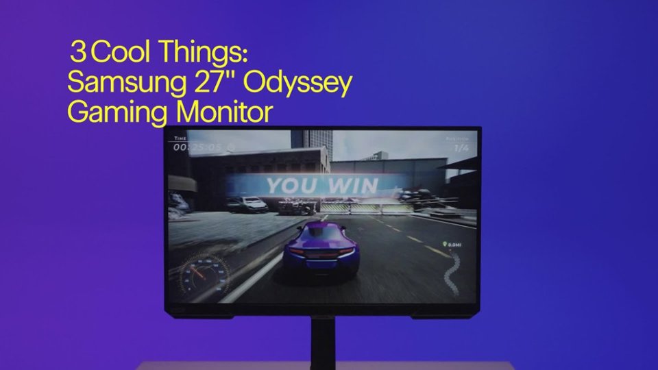 Samsung 27" Odyssey Gaming Monitor video 0 minutes 16 seconds
