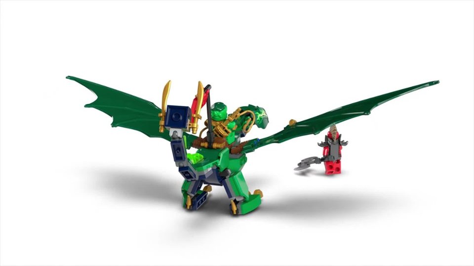 360 spin of NINJAGO Lloyd's Green Forest Dragon Toy video 0 minutes 07 seconds