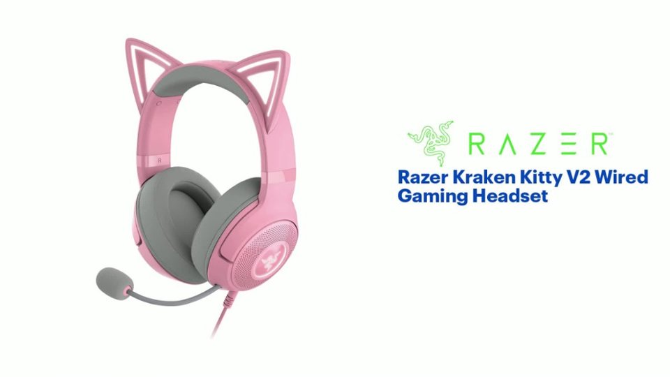Razer Kraken Kitty V2 Wired Gaming Headset for PC, Mac, and Playstation 4 Features video 1 minutes 19 seconds