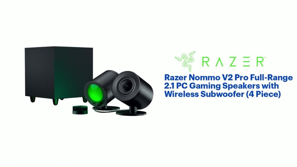 Razer Nommo V2 Pro Full-Range 2.1 PC Gaming Speakers Features video 1 minutes 12 seconds