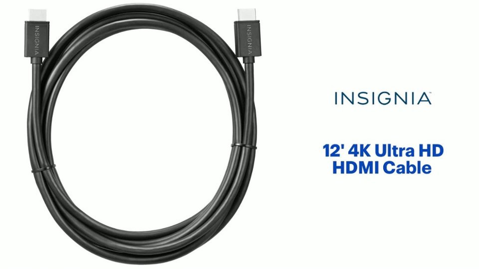 Insignia™ - 12' 4K Ultra HD HDMI Cable Features video 1 minutes 40 seconds